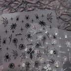 Nail Art Stickers Adhesive Slider Embossed Spider Rose Sticker Decals M225