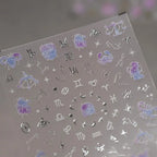 Nail Art Stickers Adhesive Slider Embossed Zodiac Aries Nail Sticker Decals DIY Nail Supplies M273