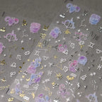 Nail Art Stickers Adhesive Slider Embossed Zodiac Aries Nail Sticker Decals DIY Nail Supplies M273