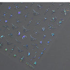 Nail Art Stickers Adhesive Slider Metal Colors Series Sticker Decals M093