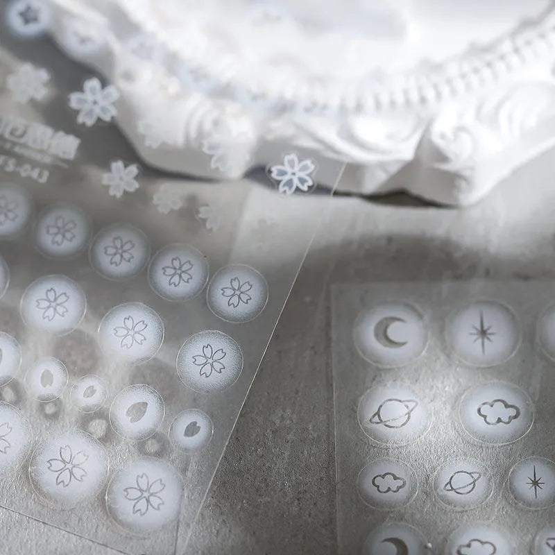 Nail Art Stickers Adhesive Slider Stars Moon Sticker Decals FS041