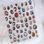 Nail Art Stickers Adhesive Slider Vintage Oil Painting Photo Frame Sticker Decals