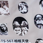 Nail Art Stickers Adhesive Slider Vintage Oil Painting Photo Frame Sticker Decals