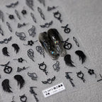 Nail Art Stickers Adhesive Slider White Wings Sticker Decals M208