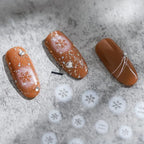 Nail Art Stickers Adhesive Slider Winter Snowflake Sticker Decals KX283