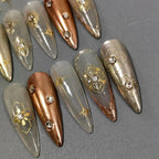 Nail Art Stickers Adhesive Sliders Gold Sticker Decals TL007