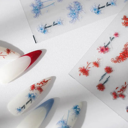 Nail Art Stickers Adhesive Sliders Mandala Flowers Sticker Decals 