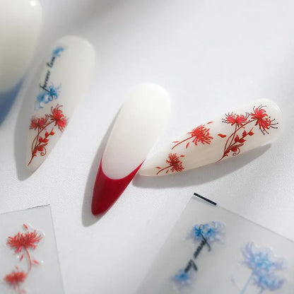 Nail Art Stickers Adhesive Sliders Mandala Flowers Sticker Decals 