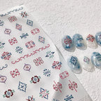 Nail Art Stickers Adhesive Sliders Persian Totem Embossed Sticker Decals TS3322