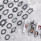 Nail Art Stickers Adhesive Sliders Vintage Photo Frames Embossed Sticker Decals 