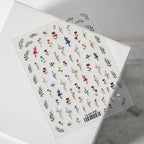 Nail Art Stickers Adhesives Lavender Dry Flowers Leaf Sticker Decals TS034