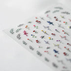 Nail Art Stickers Adhesives Lavender Dry Flowers Leaf Sticker Decals TS034