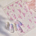 Nail Art Stickers Colorful Snake Adhesive Embossed Sticker Decals MS726