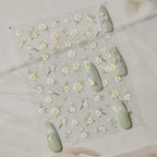 Nail Art Stickers Flower Bird Adhesive Embossed Sticker Decals