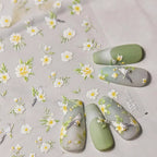 Nail Art Stickers Flower Bird Adhesive Embossed Sticker Decals