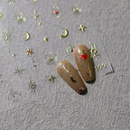 Nail Art Stickers Metal Color Moon Srar Loves Nail Slider Sticker Decals DIY Nail Supplies M199