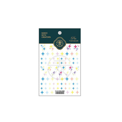 Neon Star Nail Art Stickers Adhesive Embossed Cross Star Sticker Decals TS847 - Nail MAD