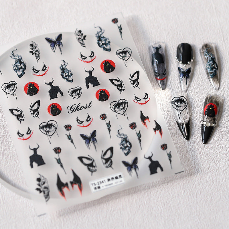 Tensor Nail Art Stickers Embossed Ghost Sticker Decals TS-2340 - Nail MAD