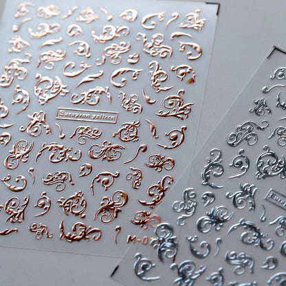 Tensor Nail Art Stickers Metal Colors Love Heart Sticker Decals - Nail MAD
