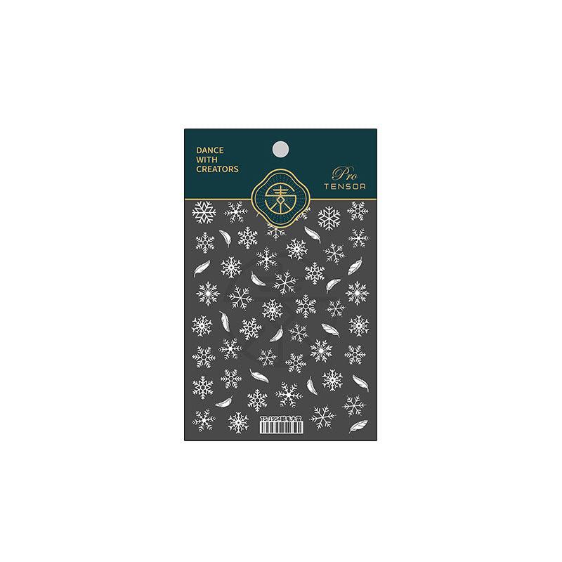 Tensor Nail Art Stickers Embossed Snowflake Sticker Decals TS1954 - Nail MAD