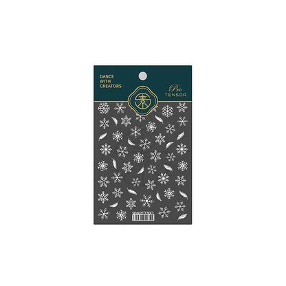 Tensor Nail Art Stickers Embossed Snowflake Sticker Decals TS1954 - Nail MAD