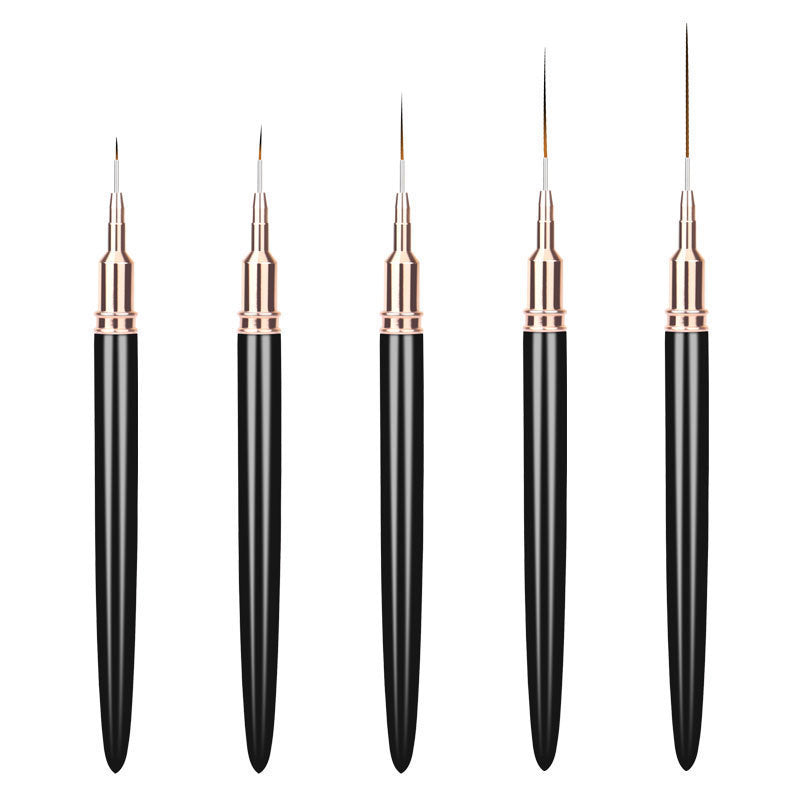 5pcs Nail Art Liner Brushes Sizes 6/9/11/15/25mm