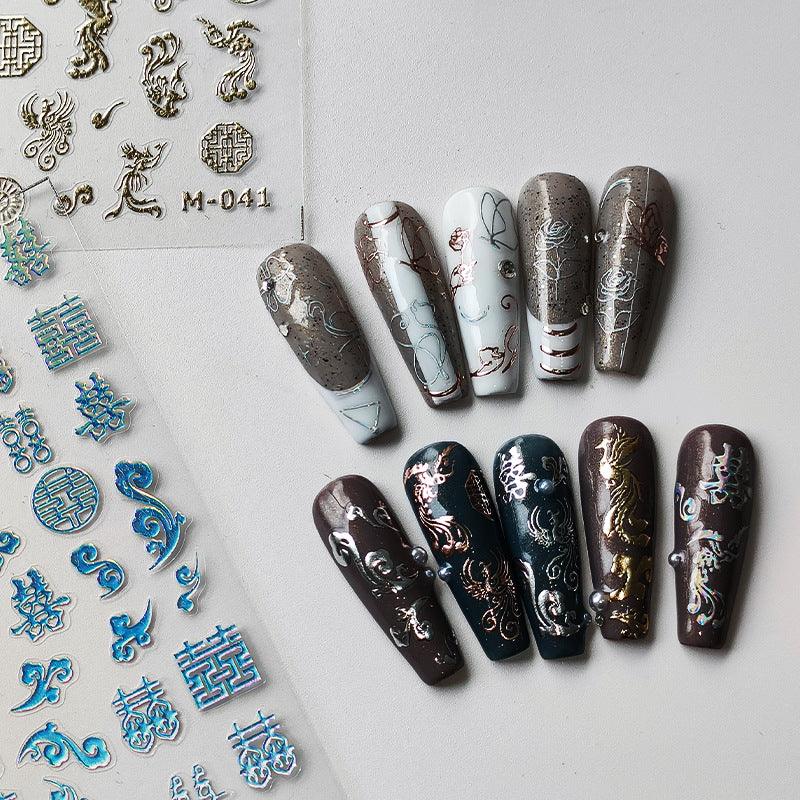 Tensor Nail Art Stickers Metal Colors Lines Sticker Decals - Nail MAD