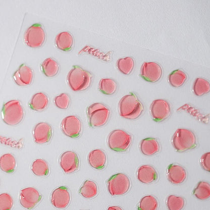 Tensor Nail Art Stickers Peach Embossed Sticker Decals M106 - Nail MAD