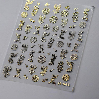 Tensor Nail Art Stickers Metal Colors Lines Sticker Decals - Nail MAD