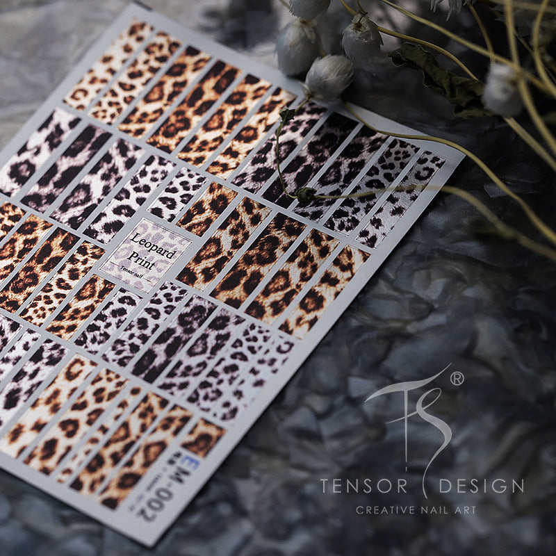 Tensor Nail Art Stickers Leopard Print Sticker Decals EM002 - Nail MAD