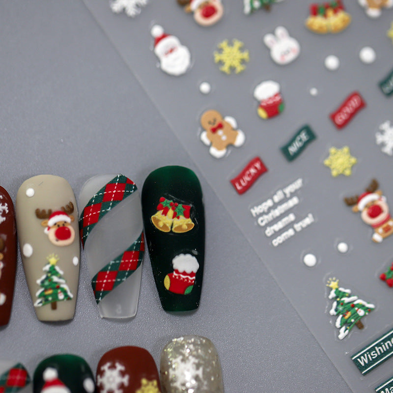 Tensor Nail Art Stickers Christmas Sticker Decals - Nail MAD