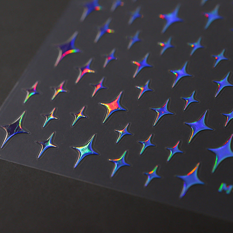 Tensor Nail Stickers Metal Colors Cross Stars M004 - Nail MAD