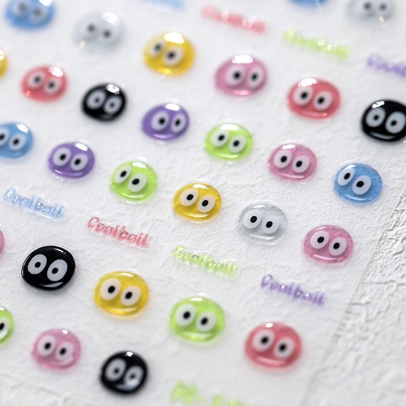 Tensor Nail Art Stickers Cute Eyes Jelly Sticker Decals M190 - Nail MAD