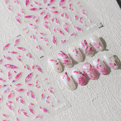 Nail Art Stickers Adhesive Slider Butterfly Embossed Angel Wings Sticker Decals M271 - Nail MAD