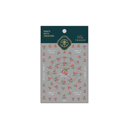 Tensor Nail Art Stickers Cherry Embossed Sticker Decals - Nail MAD