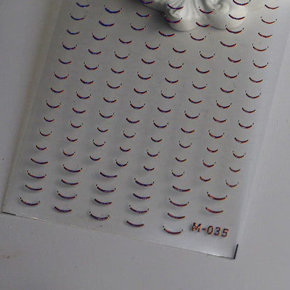 Tensor Nail Art Stickers Metal Colors Lines Sticker Decals - Nail MAD