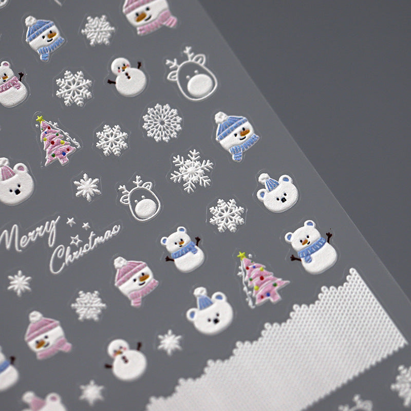 Tensor Nail Art Stickers Christmas Snowflakes Sticker Decals - Nail MAD