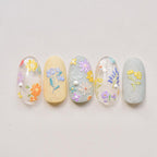 Wild Flower Nail Art Stickers Blooming Flowers Embossed Sticker Decals to3784