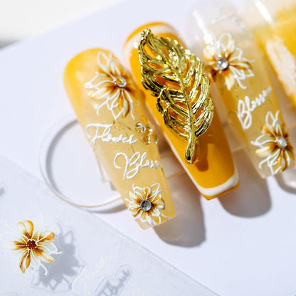 Tensor Nail Art Stickers Blooming Flowers Sticker Decals - Nail MAD