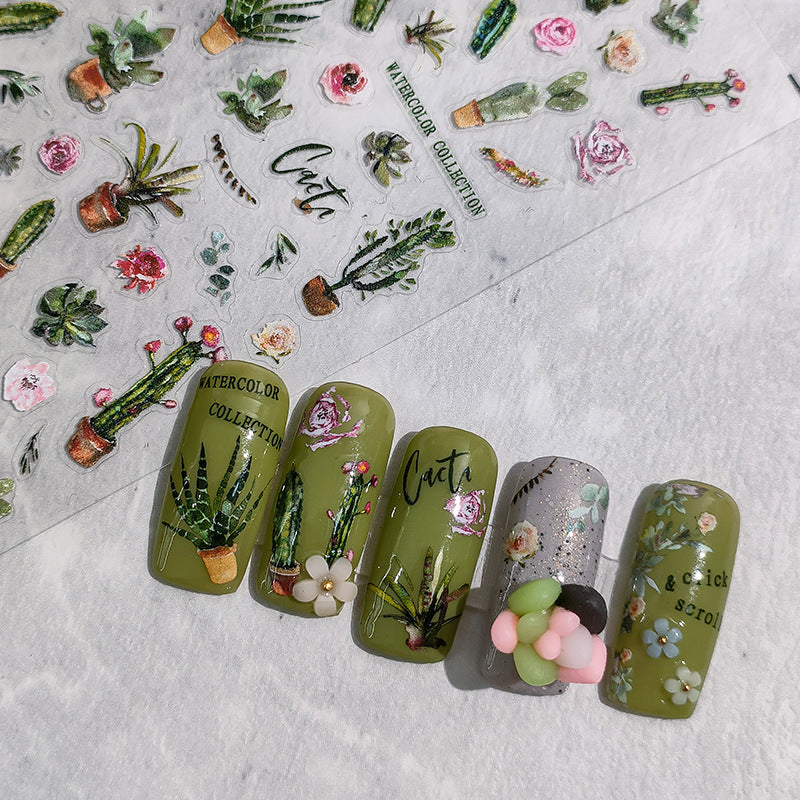Tensor Nail Art Stickers Cactus Sticker Decals TS1839 - Nail MAD