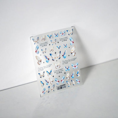 Tensor Nail Art Stickers Butterfly Wings Embossed Sticker Decals - Nail MAD