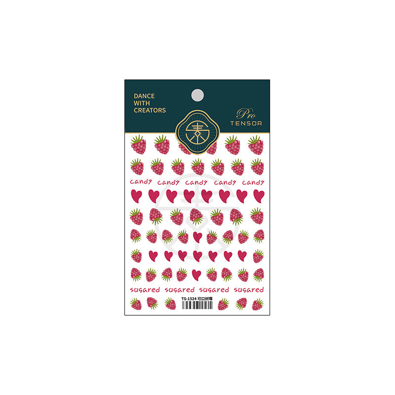 Tensor Nail Art Sticker Embossed Raspberry TS1523 - Nail MAD