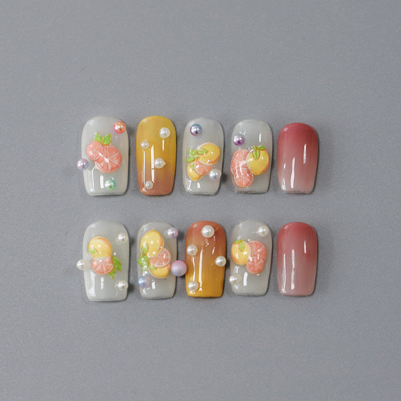 Tensor Nail Art Stickers Grapefruit Embossed Sticker Decals - Nail MAD