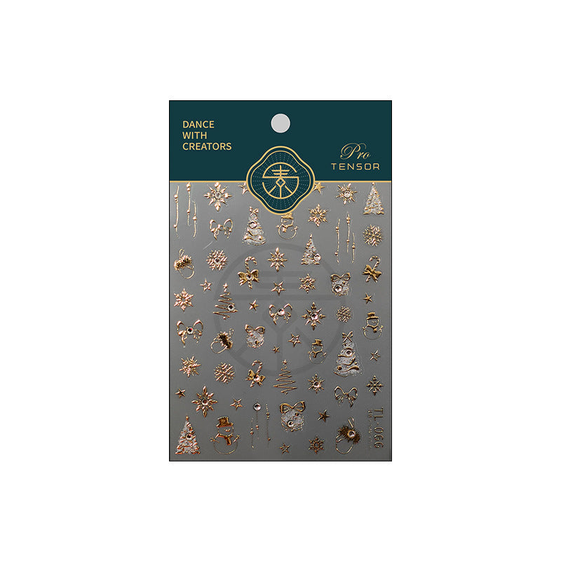 Tensor Nail Stickers Gold Christmas Snowflake TL066 - Nail MAD