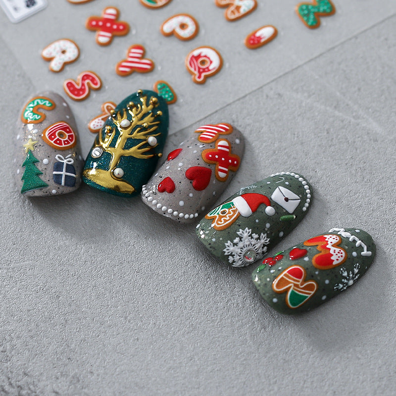 Tensor Nail Stickers Embossed Christmas Tree TS941 - Nail MAD