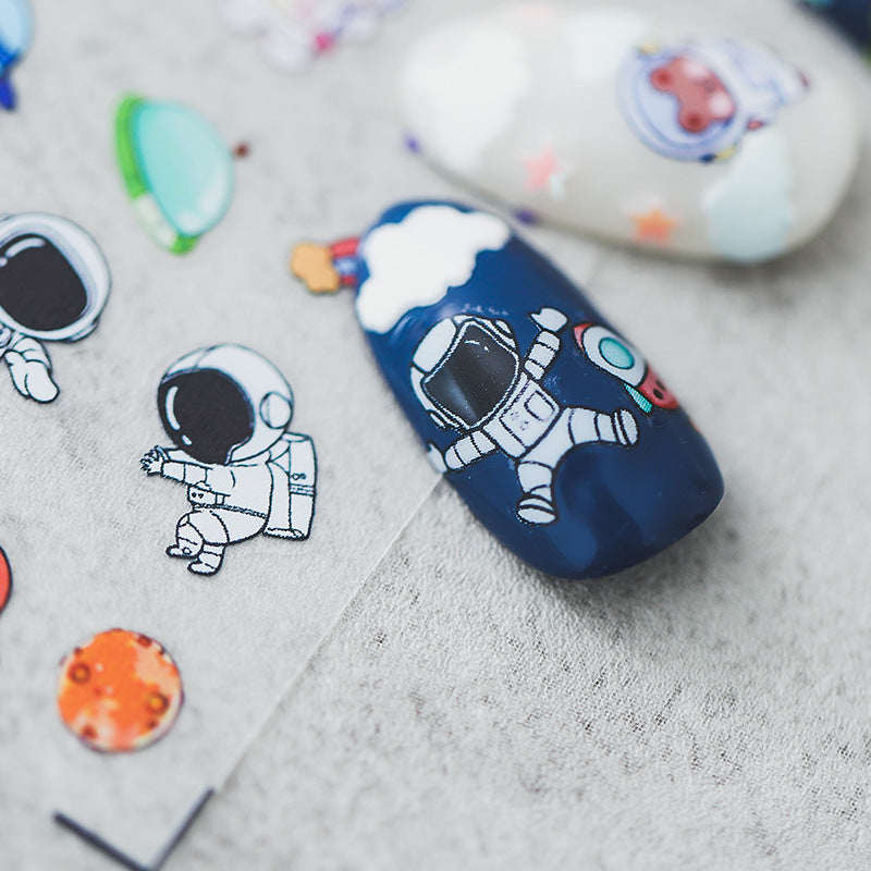 Tensor Nail Sticker Embossed Astronaut Sticker Decals TS798 - Nail MAD