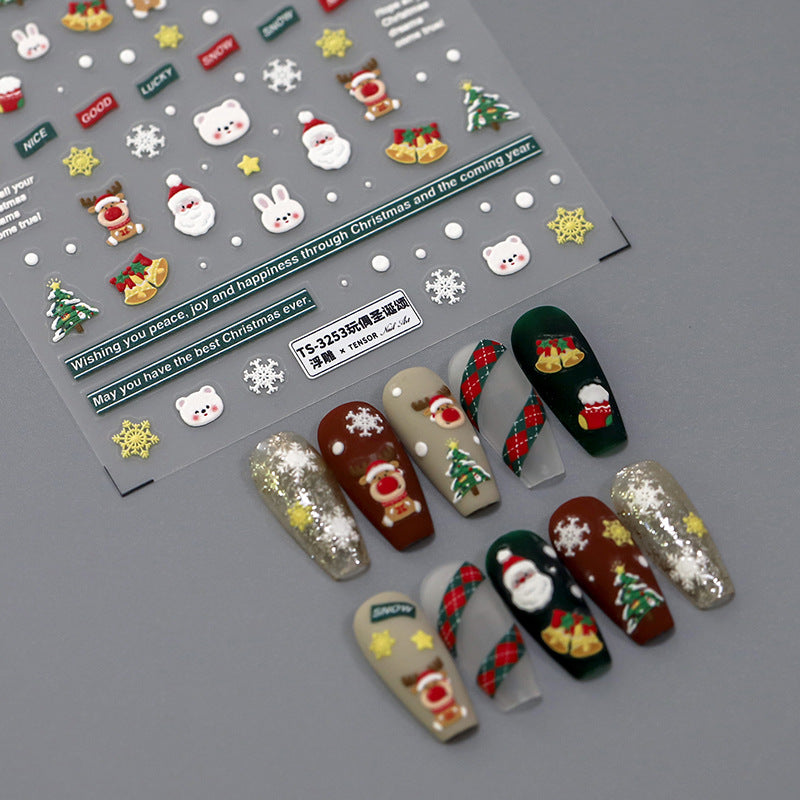 Tensor Nail Art Stickers Christmas Sticker Decals - Nail MAD