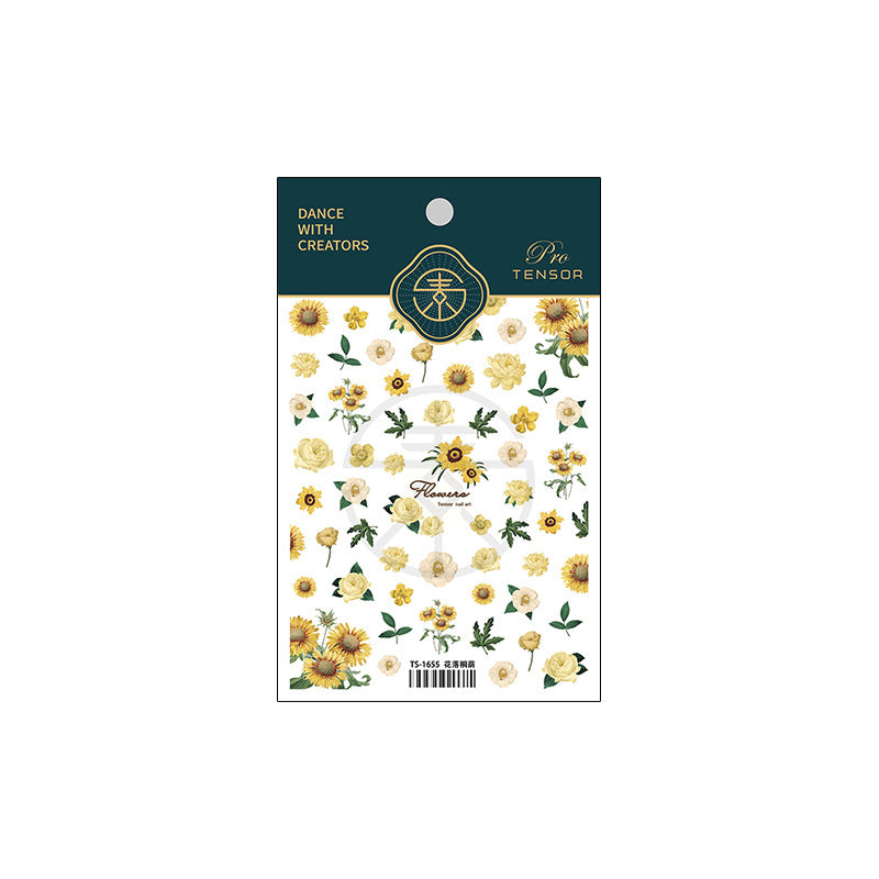 Tensor Nail Art Stickers Sunflowers Sticker Decals - Nail MAD