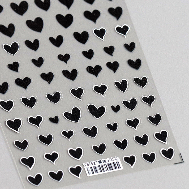 Tensor Nail Art Stickers Love Heart Stars Embossed Sticker Decals - Nail MAD