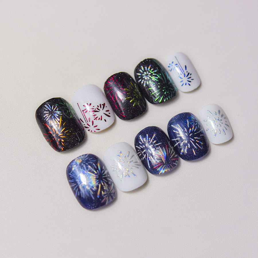 NailMAD Aurora Shell Light Nail Art Stickers Adhesive Embossed Firework Sticker Decals to3470